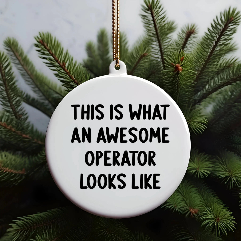 Operator Gifts from Friends, I'm Not Perfect But I'm An Operator And That's Basically The Same Thing, Funny Circle Ornament for Christmas