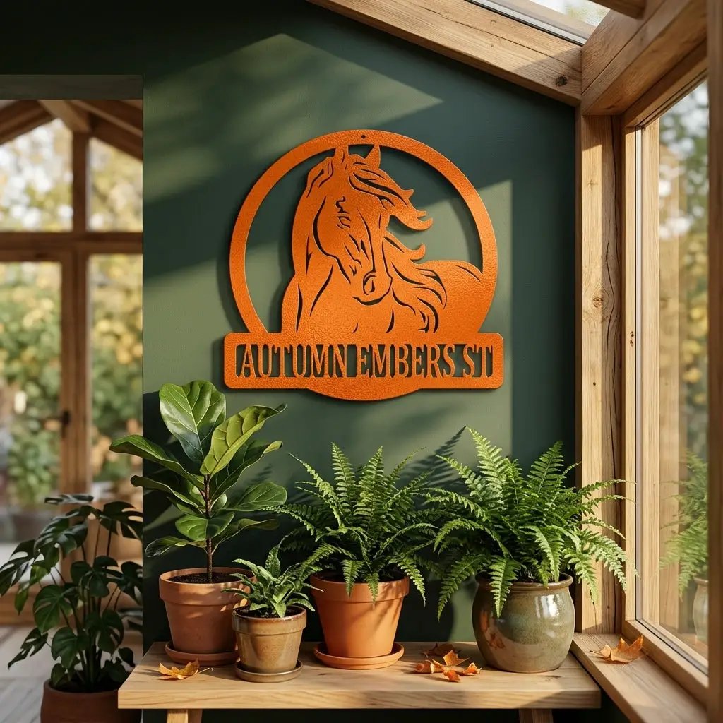 Personalized Horse Metal Wall Art | Custom Horse Name Sign | Equestrian Metal Wall Decor | Horse Lover Gift | Made in USA