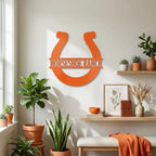 Personalized Horseshoe Metal Sign Custom Ranch Name Sign Western Decor Farmhouse Wall Art Horse Lover Gift Barn Decor Custom Steel Sign