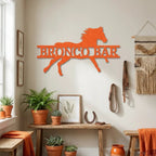 Personalized Horse Metal Wall Art Sign – Custom Ranch Name Sign – Western Barn Decor – Equestrian Steel Wall Art – Rustic Farmhouse Horse Lover Gift