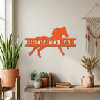 Personalized Horse Metal Wall Art Sign – Custom Ranch Name Sign – Western Barn Decor – Equestrian Steel Wall Art – Rustic Farmhouse Horse Lover Gift