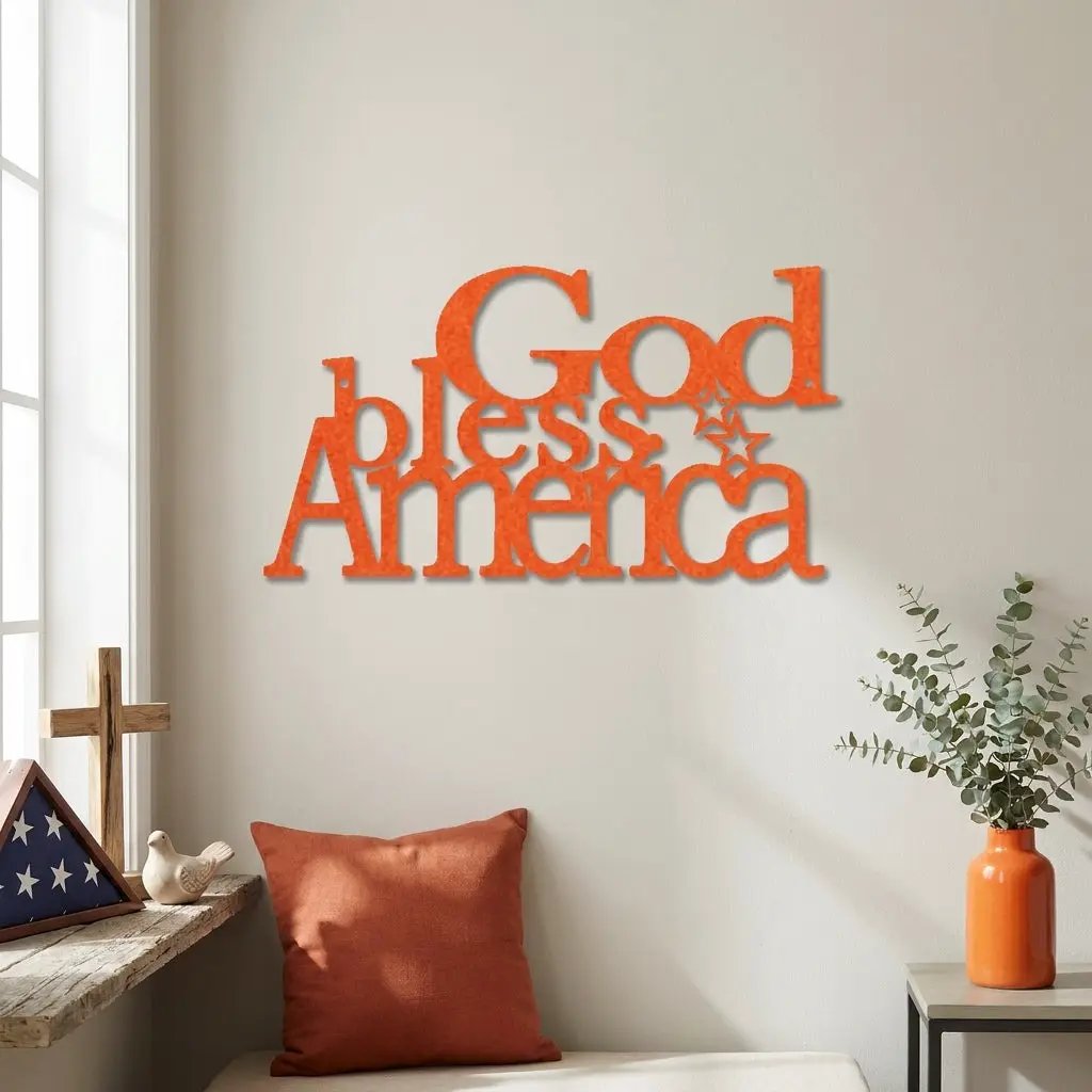 God Bless America Metal Art – A Tribute to Faith, Freedom & Home
