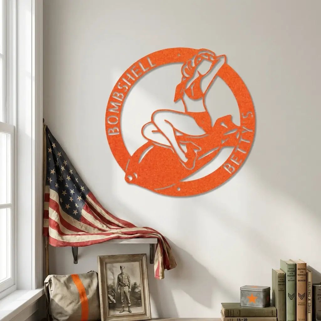 Personalized Vintage Pin-Up Metal Art – Bold, Fun & Made for Your Space