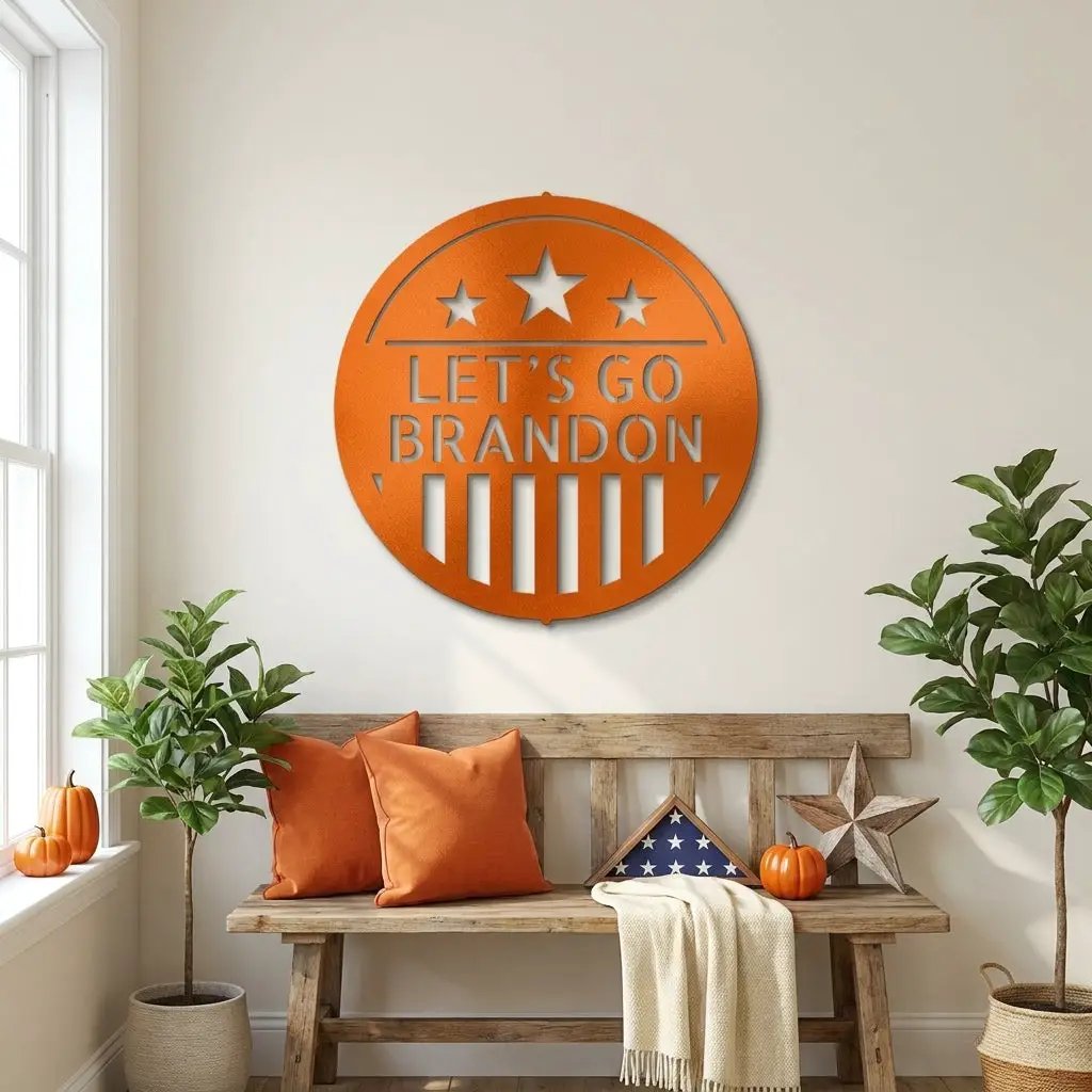 Personalized Patriotic Metal Wall Art Sign – Custom American Shield Steel Decor – Rustic USA Flag Wall Hanging – Farmhouse Patriotic Home Decor