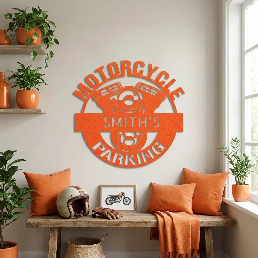 Personalized Motorcycle Metal Sign, Custom Biker Wall Art, Motorcycle Garage Decor