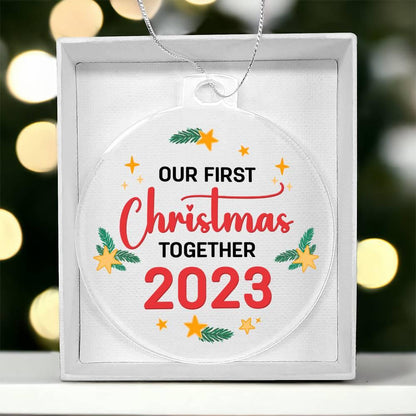 Our First Christmas Together 2023 Acrylic Keepsake Ornament
