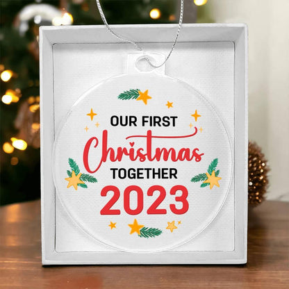 Our First Christmas Together 2023 Acrylic Keepsake Ornament