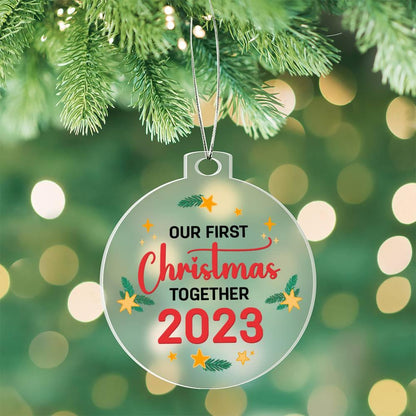 Our First Christmas Together 2023 Acrylic Keepsake Ornament