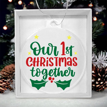 Our First Christmas Together Acrylic Keepsake Ornament