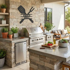 Personalized Grill Metal Wall Art – Custom BBQ Sign – Outdoor Kitchen Decor – Gift for Dad, Grandpa, BBQ Lover