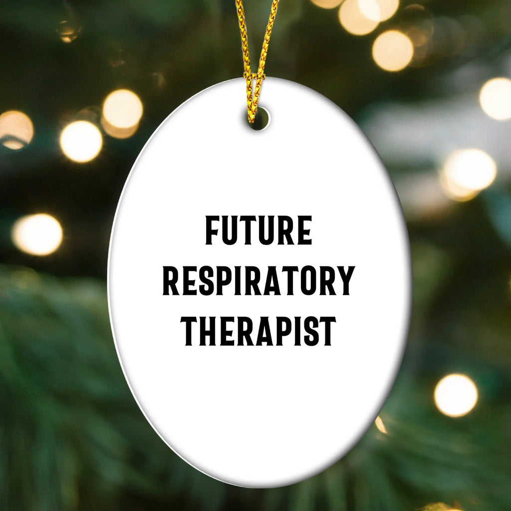 Funny Inspirational Gifts from Friends to Respiratory Therapist Oval Ornament for Christmas Unique Decorations by Future Respiratory Therapist