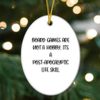Funny Board Games' Oval Christmas Ornament