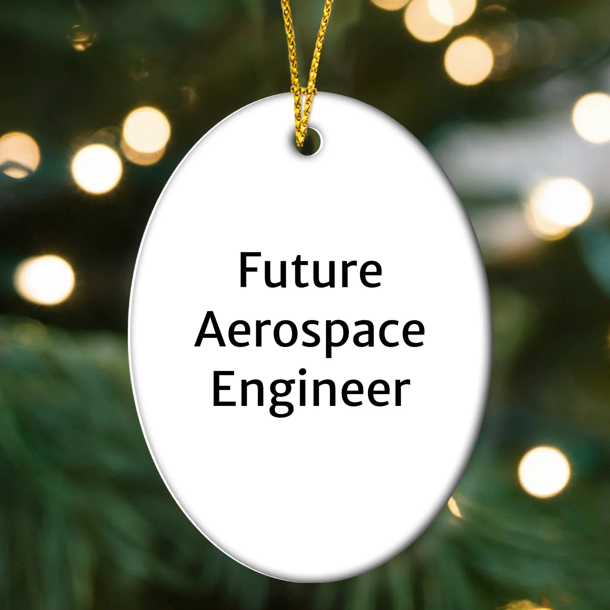 Inspirational Future Aerospace Engineer Oval Christmas Tree Ornament Gifts