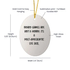 Funny Board Games' Oval Christmas Ornament