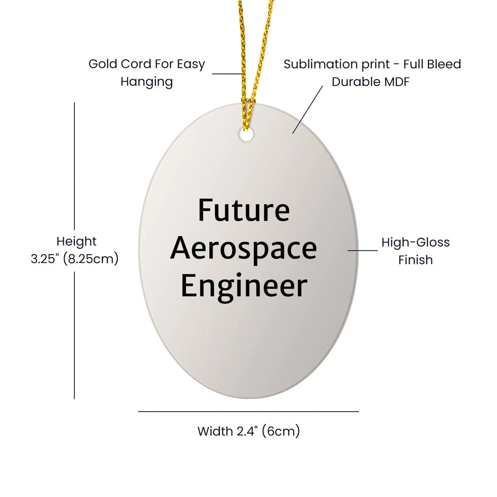 Inspirational Future Aerospace Engineer Oval Christmas Tree Ornament Gifts