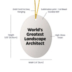 Radiant Landscape Architect Oval Ornament With Funny Quotes For Christmas