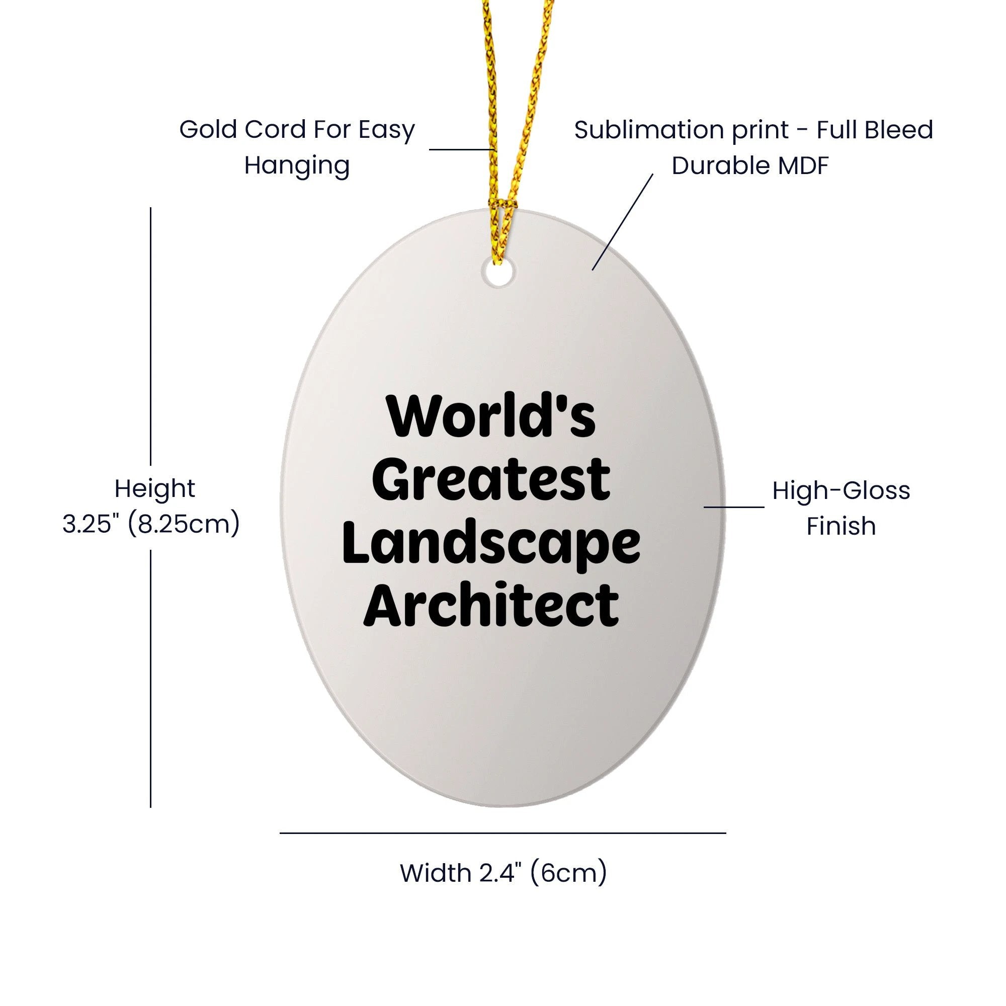 Radiant Landscape Architect Oval Ornament With Funny Quotes For Christmas
