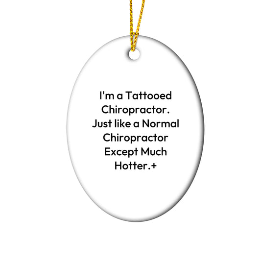 Funny Driver Gifts from Men - Oval Ornament with Caution Quote, Unique Christmas Decorations for Driver's Office, Desk, or Wall - Mallard Moon