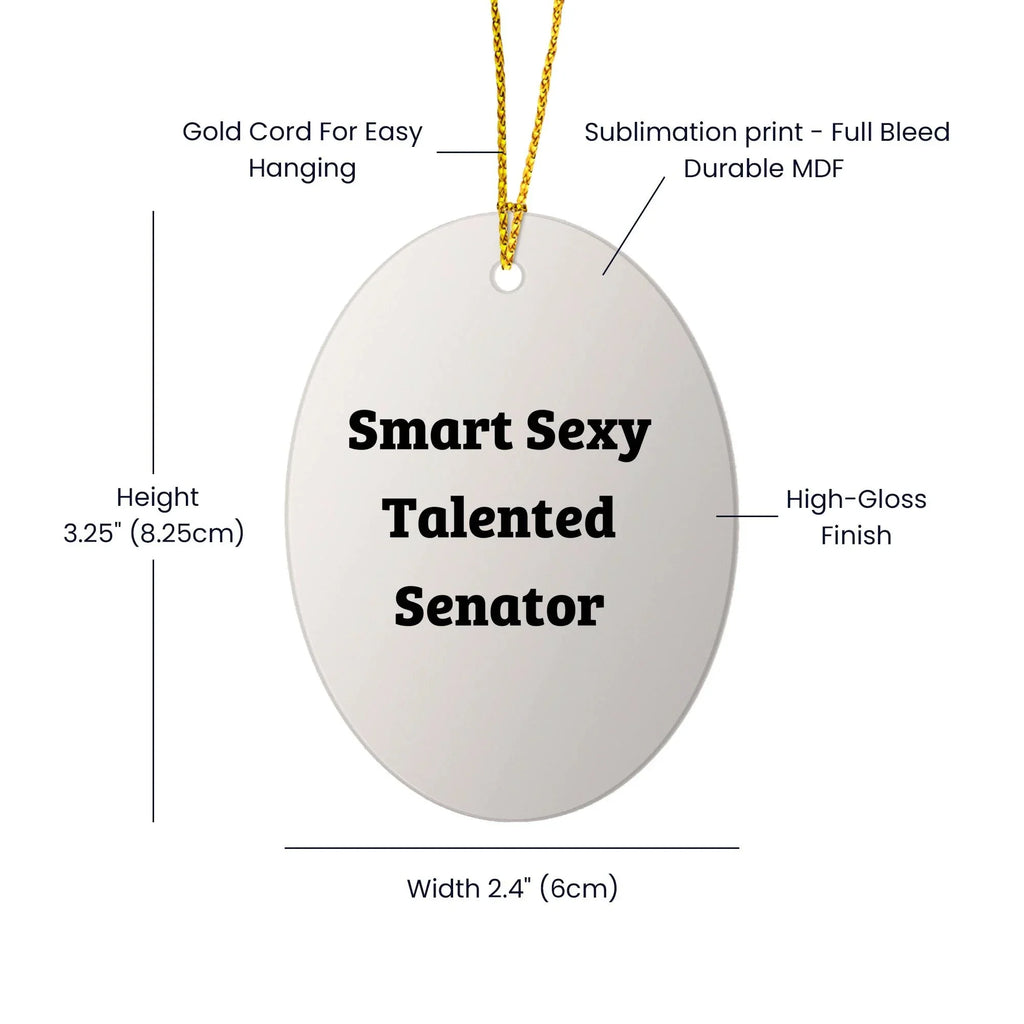 Smart Sexy Talented Senator Oval Ornament, Funny Quote, Christmas Unique Gift