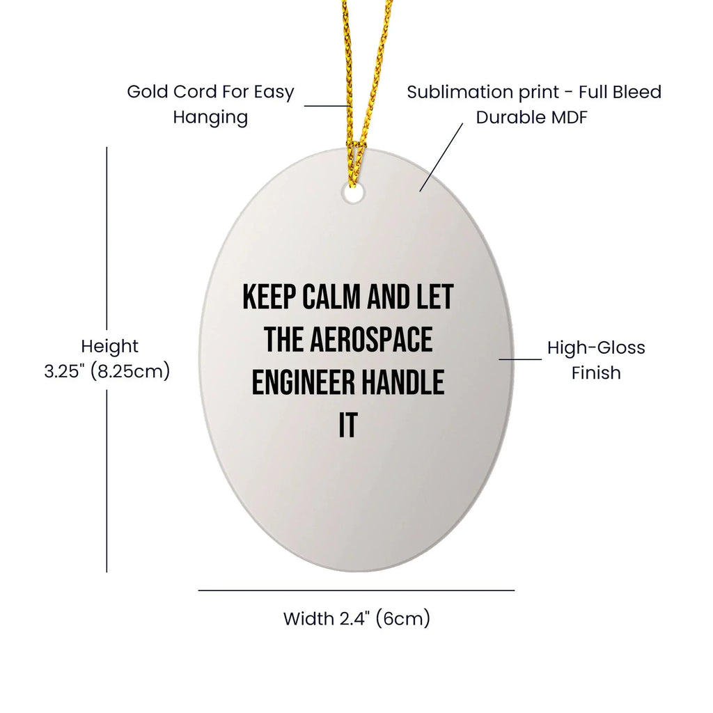 Aerospace Engineer Gifts, Keep Calm and Let the Pro Handle It, Oval Ornament, Christmas Unique Gifts from Friends