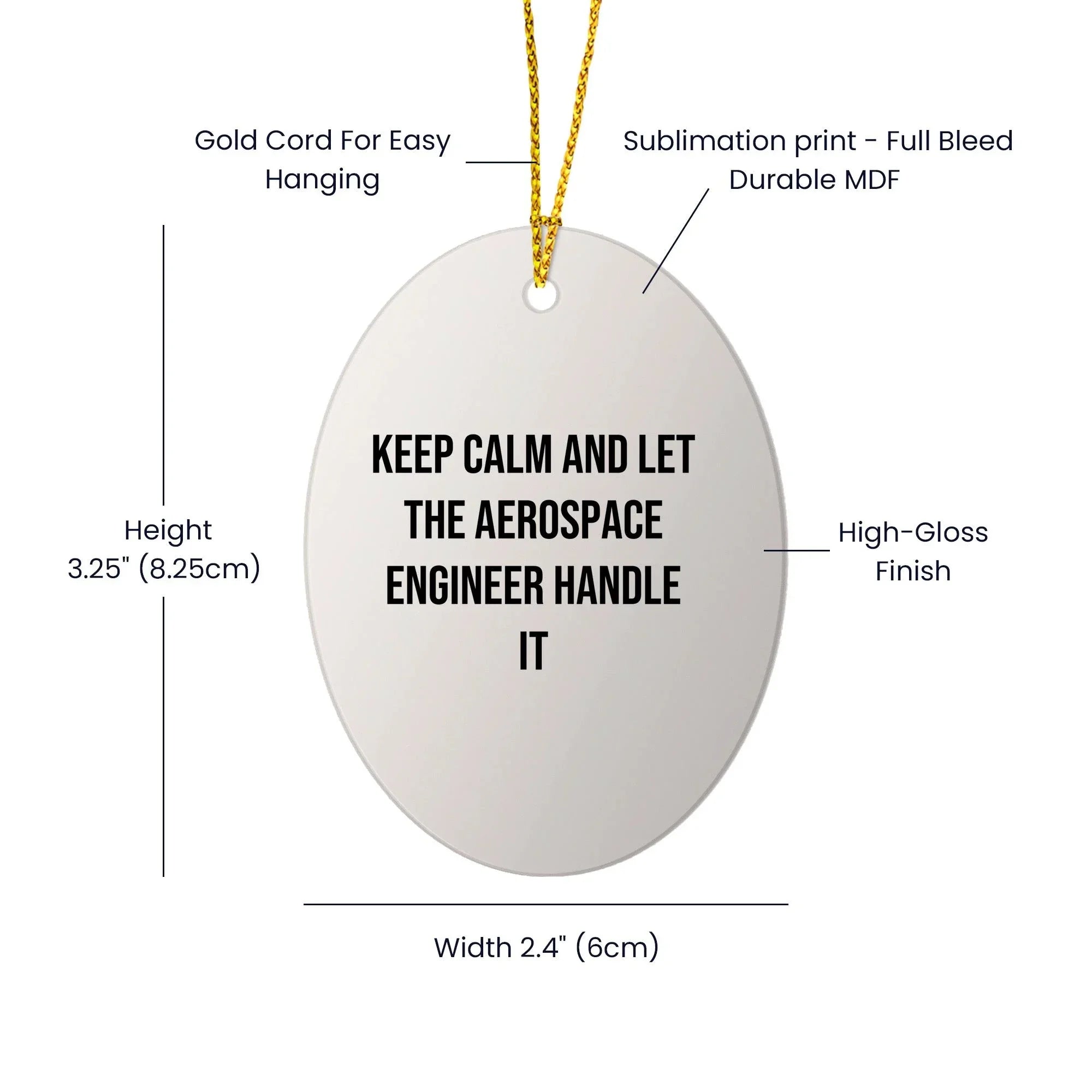 Aerospace Engineer Gifts, Keep Calm and Let the Pro Handle It, Oval Ornament, Christmas Unique Gifts from Friends