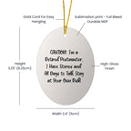 Funny Postmaster Gift, 'Caution: I'm A Retired Postmaster...' Christmas Retirement Gift