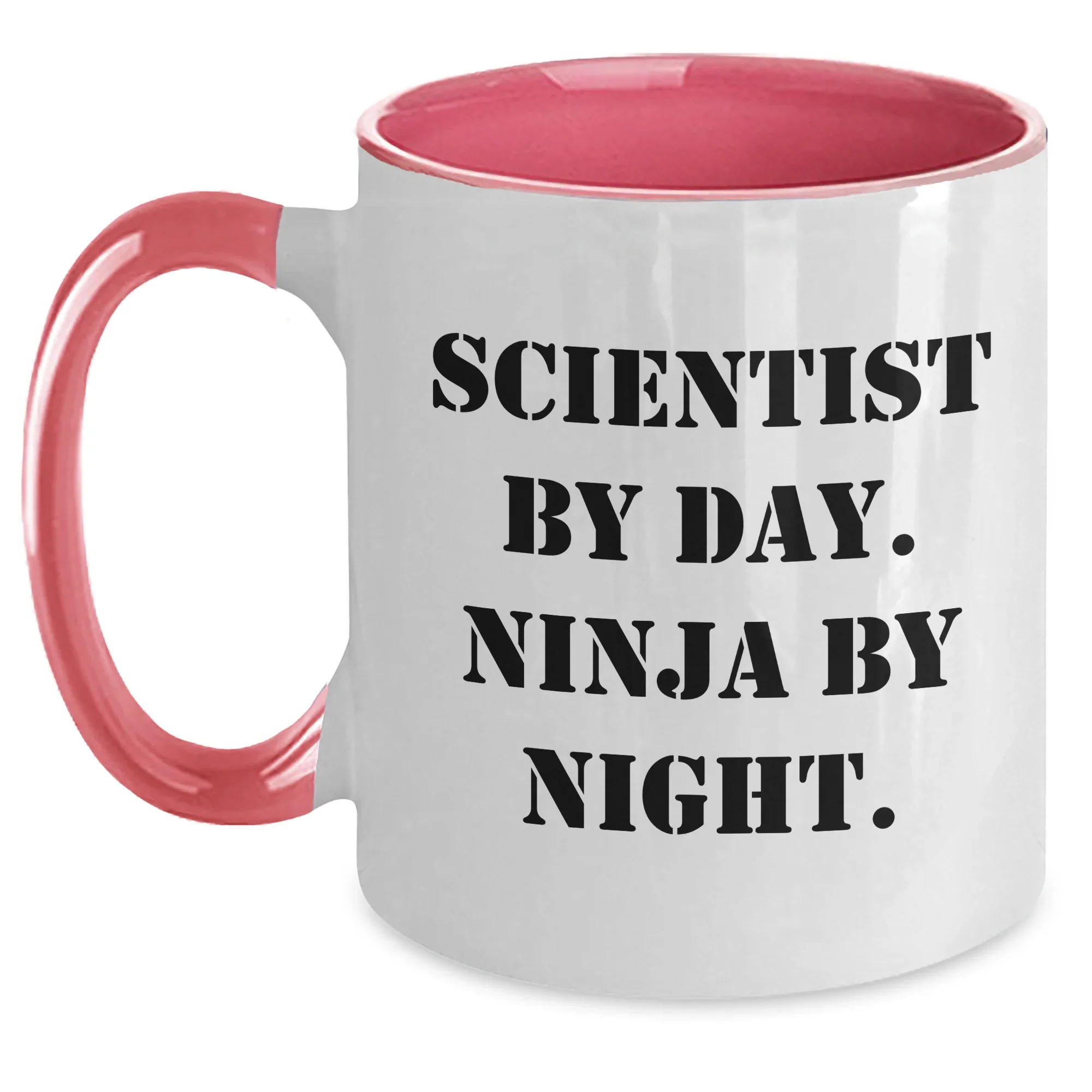Scientist By Day Funny Ninja Gifts from Friends Two Tone Coffee Mug for Father's Day