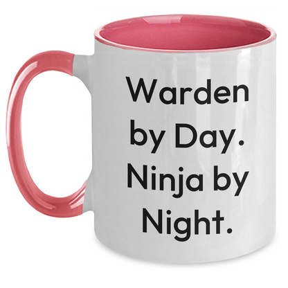 Warden Warden Gifts for Men - Funny Quote Two Tone Coffee Mug, Gift from Friends, Unique Graduation Gifts - Main