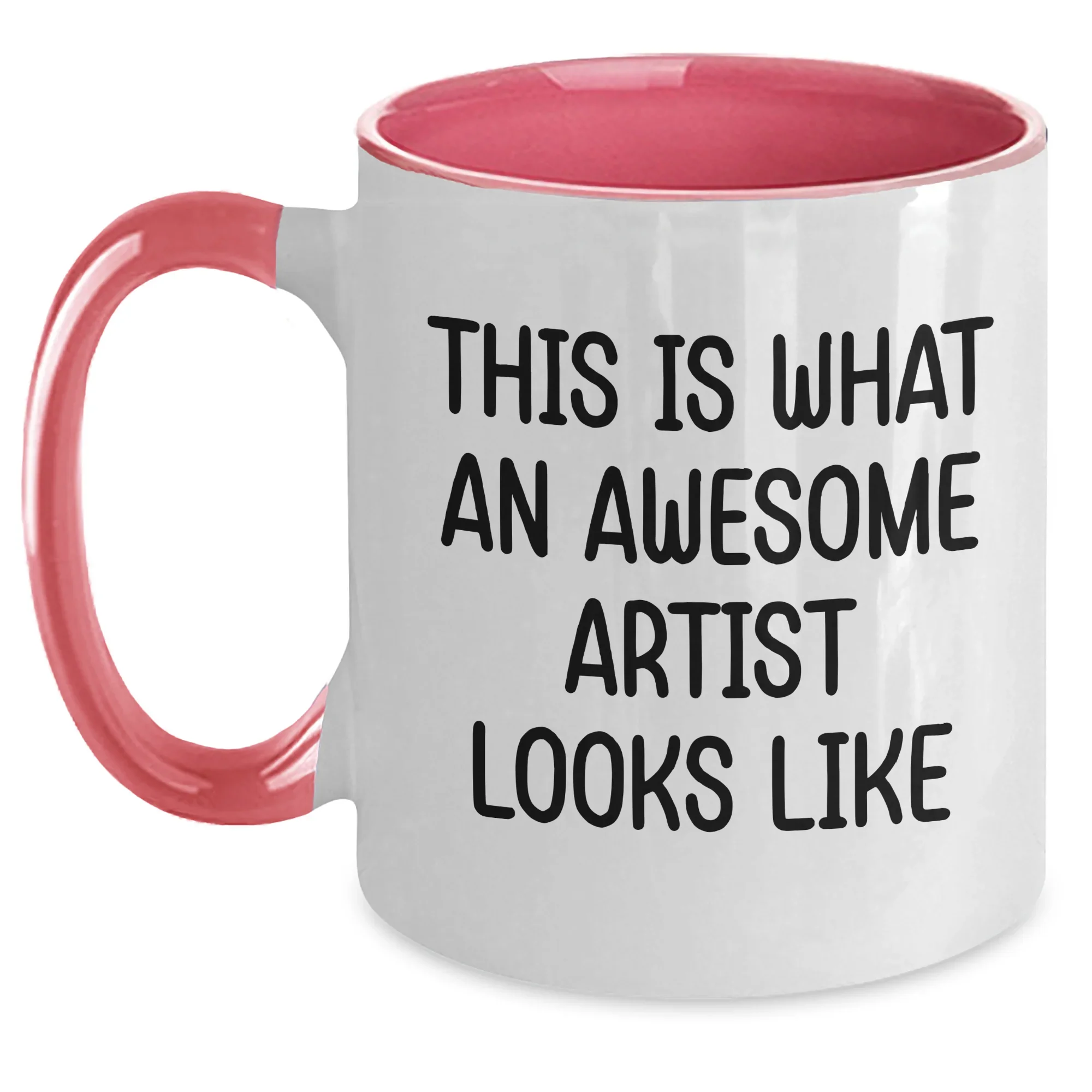 Funny Artist Gifts, Two Tone Coffee Mug, 'This Is What An Awesome Artist Looks Like' Quote, Gifts from Family for Artist, Unique Father's Day Unique Gifts
