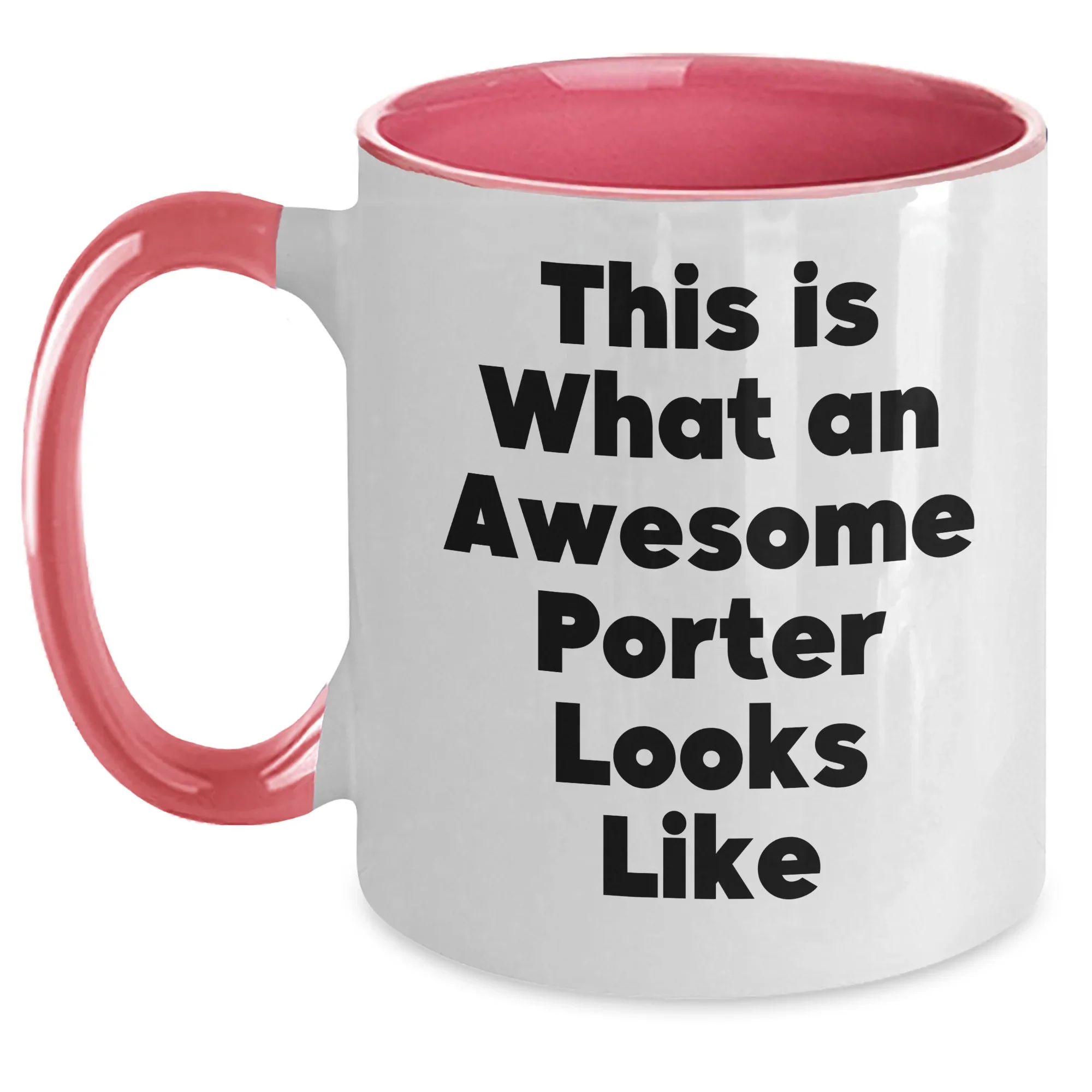 Funny Porter Gifts for Men - This Is What An Awesome Porter Looks Like Two Tone Coffee Mug, Gifts from Men to Porter, Unique Father's Day Unique Gifts for Porter