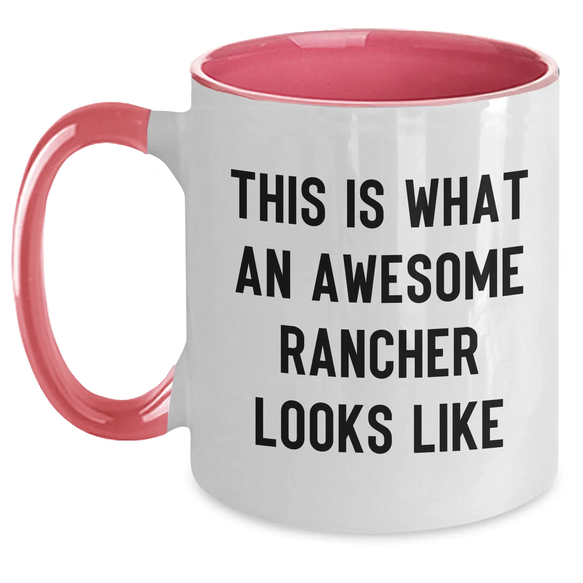 Funny Rancher Gifts from Men, Gift Ideas for Awesome Ranchers on Father's Day, Two Tone Coffee Mug
