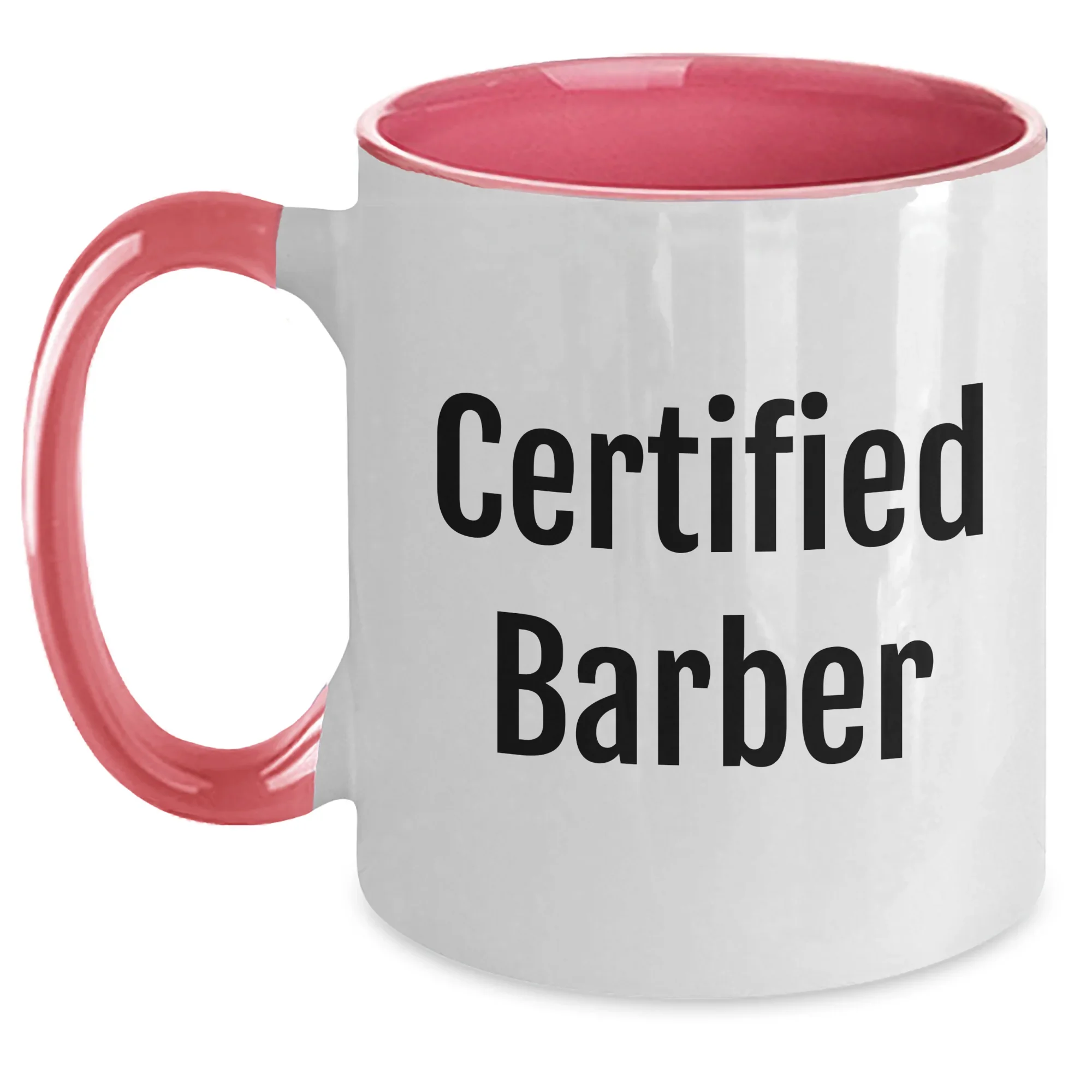 Funny Certified Barber Gifts for Men - Two Tone Coffee Mug, Dad's Day Unique Gifts from Friends, Family, Coworkers