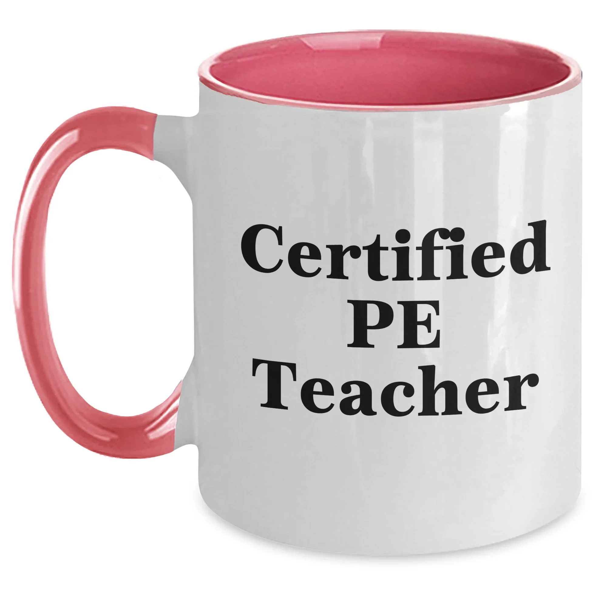 Funny PE Teacher Gifts for Men from Friends on Father's Day, Two Tone Coffee Mug with Inspirational Quote