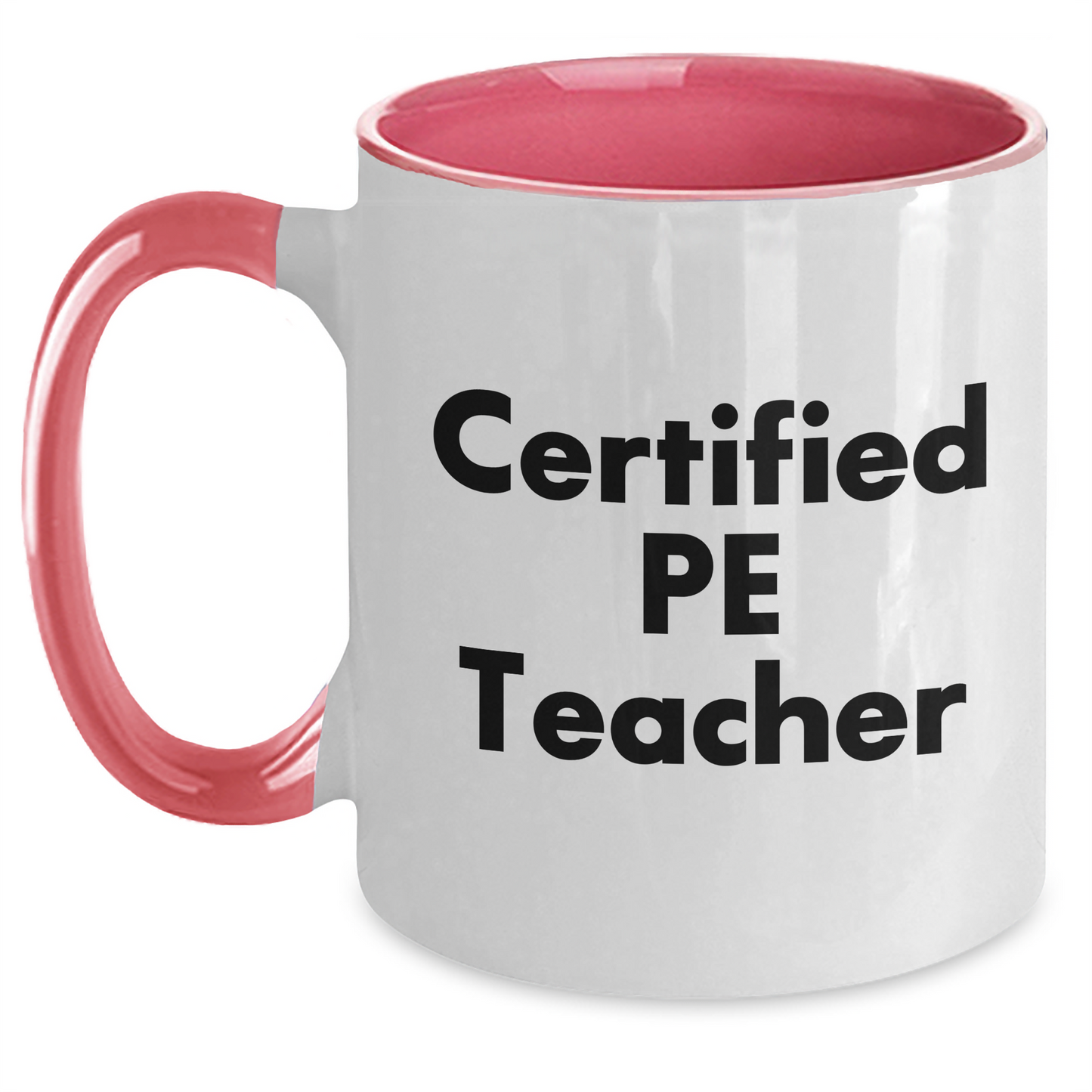Funny PE Teacher Gifts - 'Love Teaching' Two Tone Coffee Mug for Dad, Teacher, Friend - Father's Day, Unique Gifts from Men to PE Teacher - Main