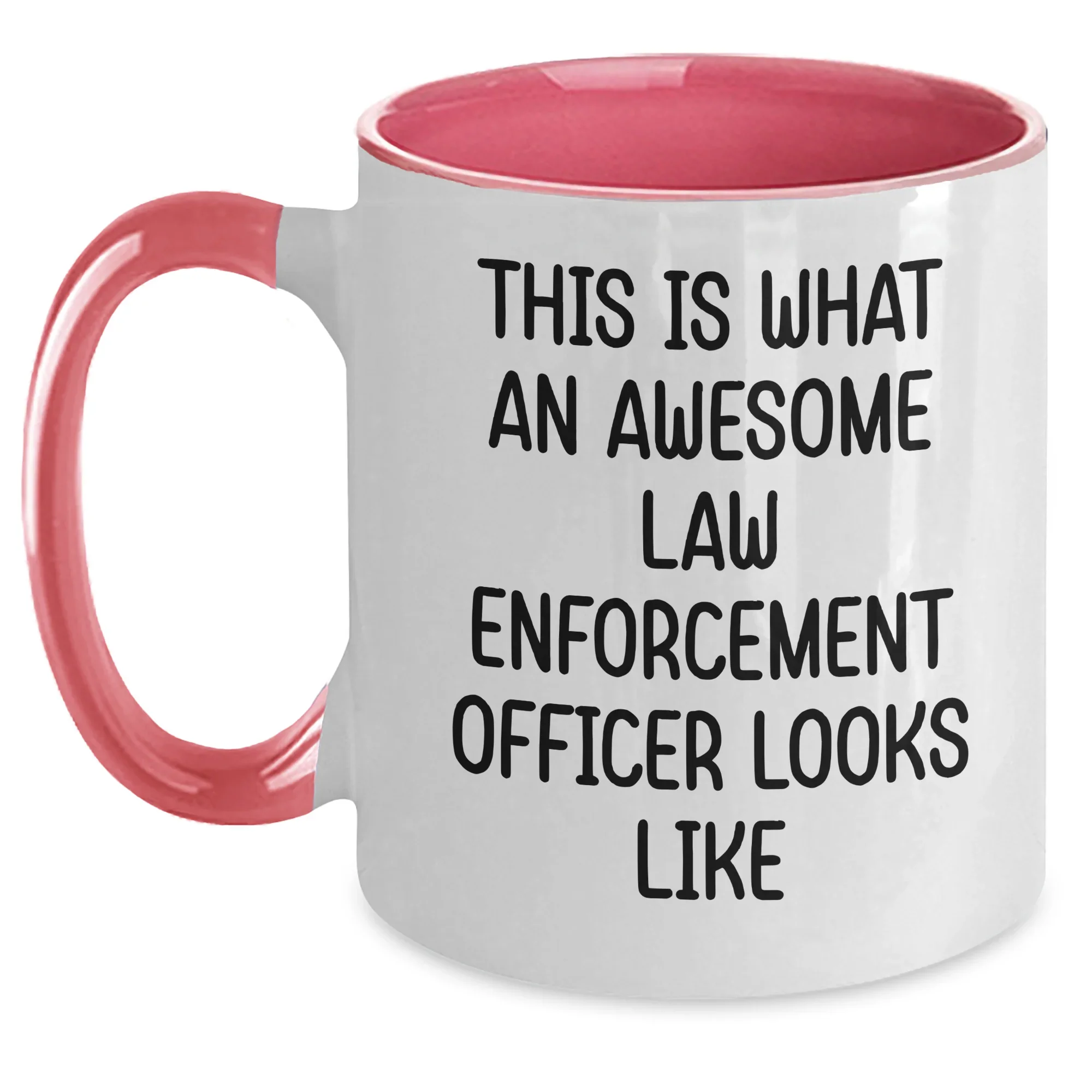 Funny Law Enforcement Officer Gifts, This Is What An Awesome Law Enforcement Officer Looks Like, Two Tone Coffee Mug for Father's Day - Gifts from Family - Gifts for Law Enforcement Officer