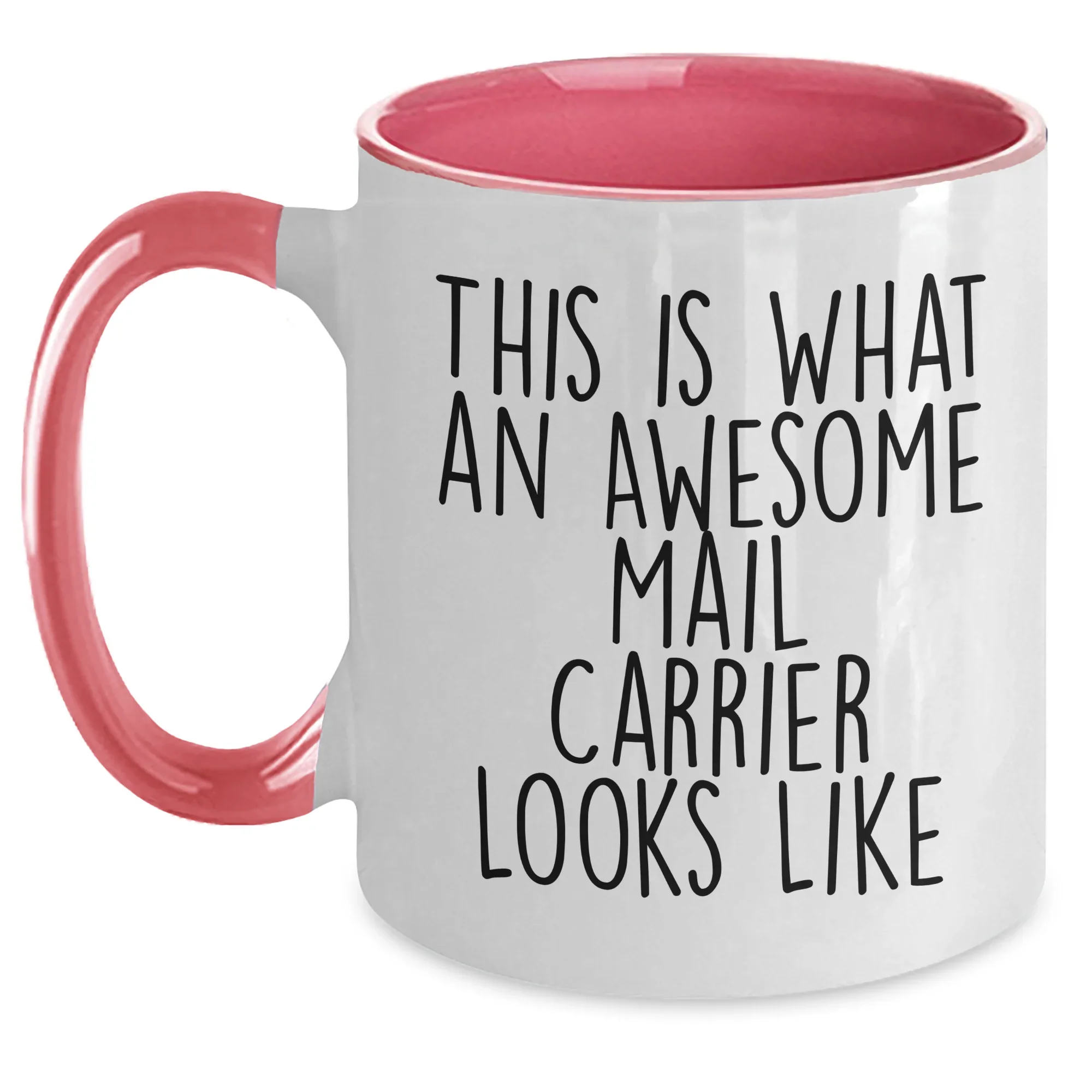 Funny Mail Carrier Gifts from Men - This Is What An Awesome Mail Carrier Looks Like Two Tone Coffee Mug for Father's Day