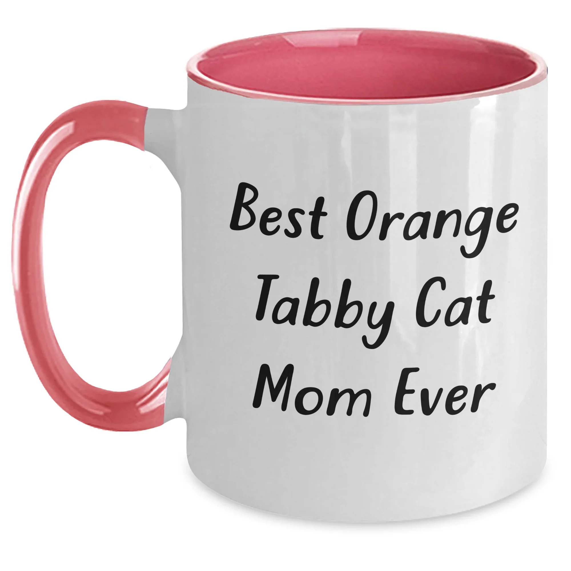 Funny Orange Tabby Cat Mom Gifts from Dad to Best Orange Tabby Cat Lover on Father's Day, Unique Two Tone Coffee Mug for Orange Tabby Cat Enthusiasts, Humorous Orange Tabby Cat Quote