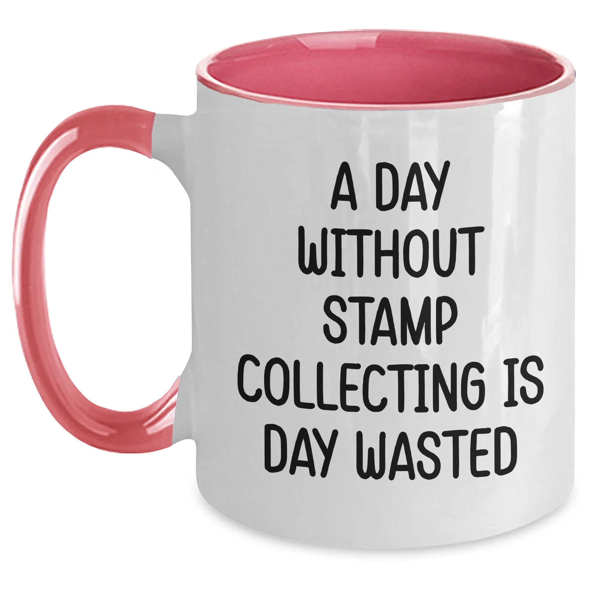 Funny Stamp Collecting Gifts from Men to Stamp Collecting Lovers, Unique Two Tone Coffee Mug for Father's Day, Gifts for Stamp Enthusiasts, 11oz Ceramic Mug with Quote