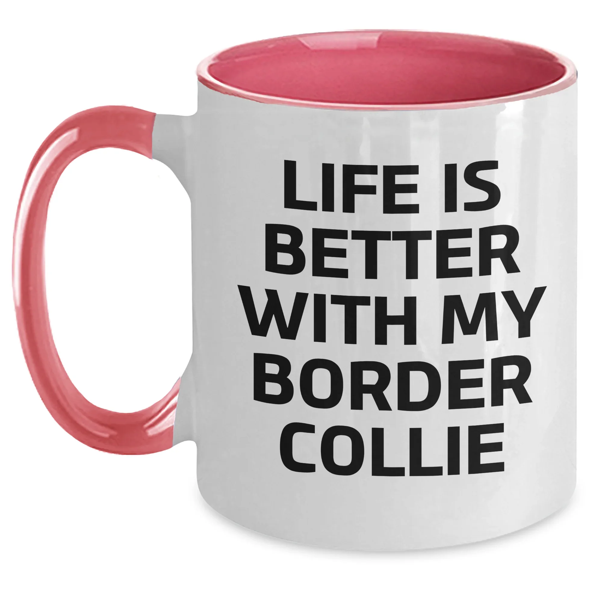 Funny Border Collie Dog Lover's Gifts from Dad to Border Collie Dog Friends - Two Tone Coffee Mug for Father's Day