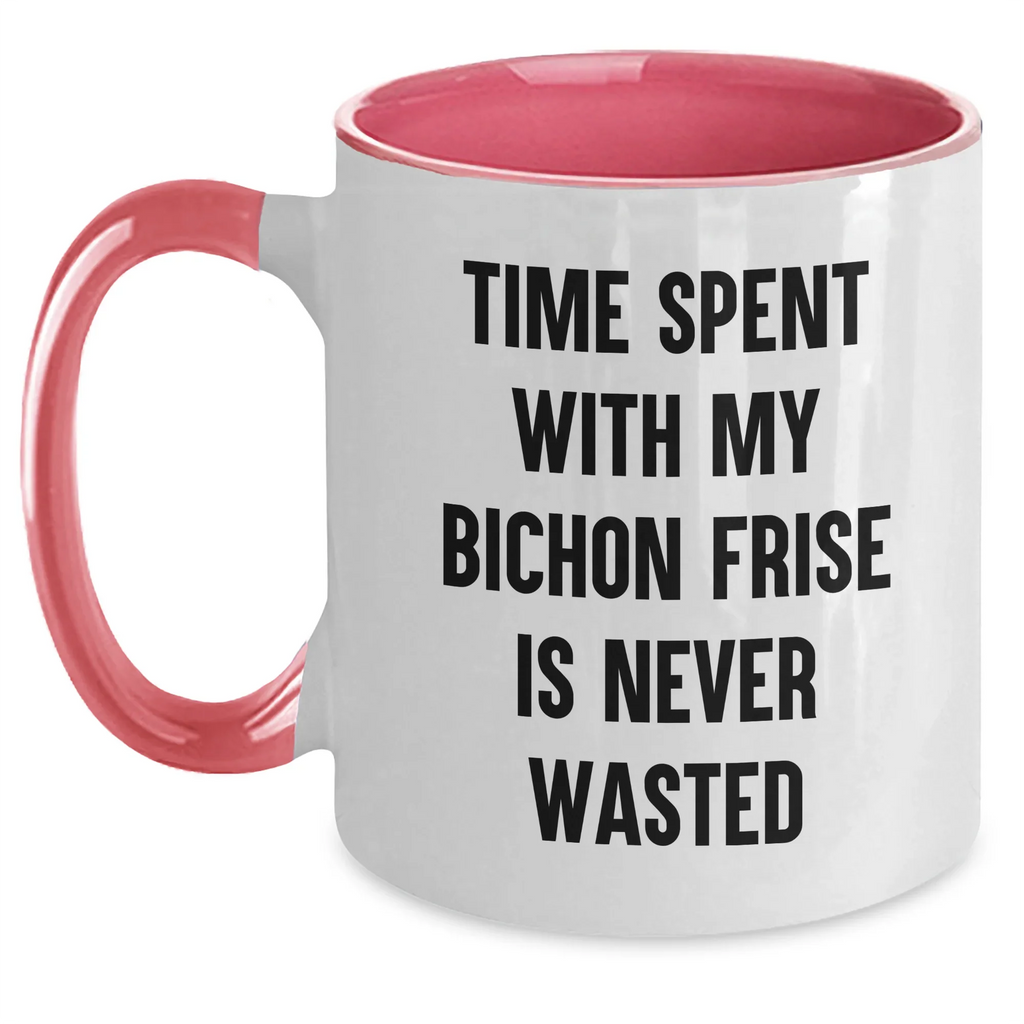 Funny Bichon Frise Dog Gifts from Men to Father's Day Unique Gifts for Dad with Quote - Two Tone Coffee Mug