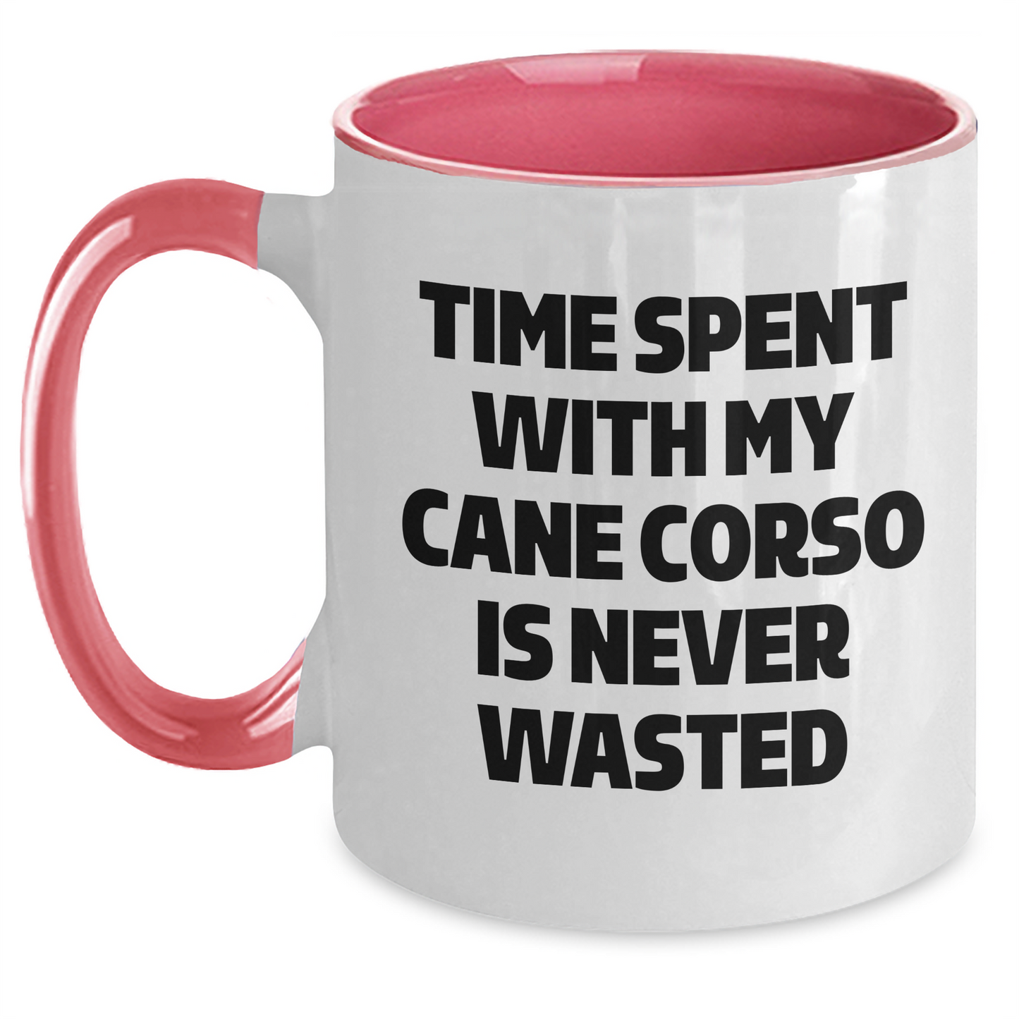 Cute Cane Corso Dog Lover's Two Tone Coffee Mug, Gifts from Men, Father's Day Unique Gifts for Cane Corso Dog Enthusiasts, Funny Quote - Main