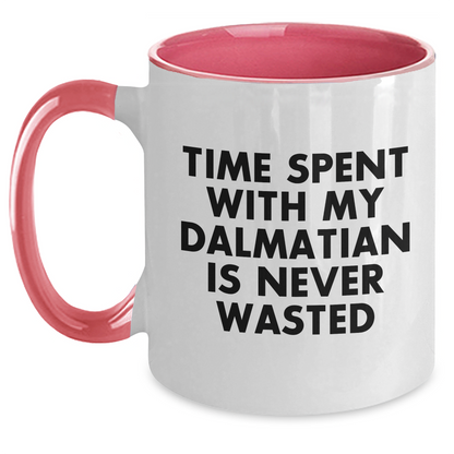 Dalmatian Dog Lovers' Funny Two Tone Coffee Mugs with Inspirational Quote - Gifts from Men to Dalmatian Dog Owners for Father's Day - 11oz Ceramic Mugs with Microwave and Dishwasher Safe - Main