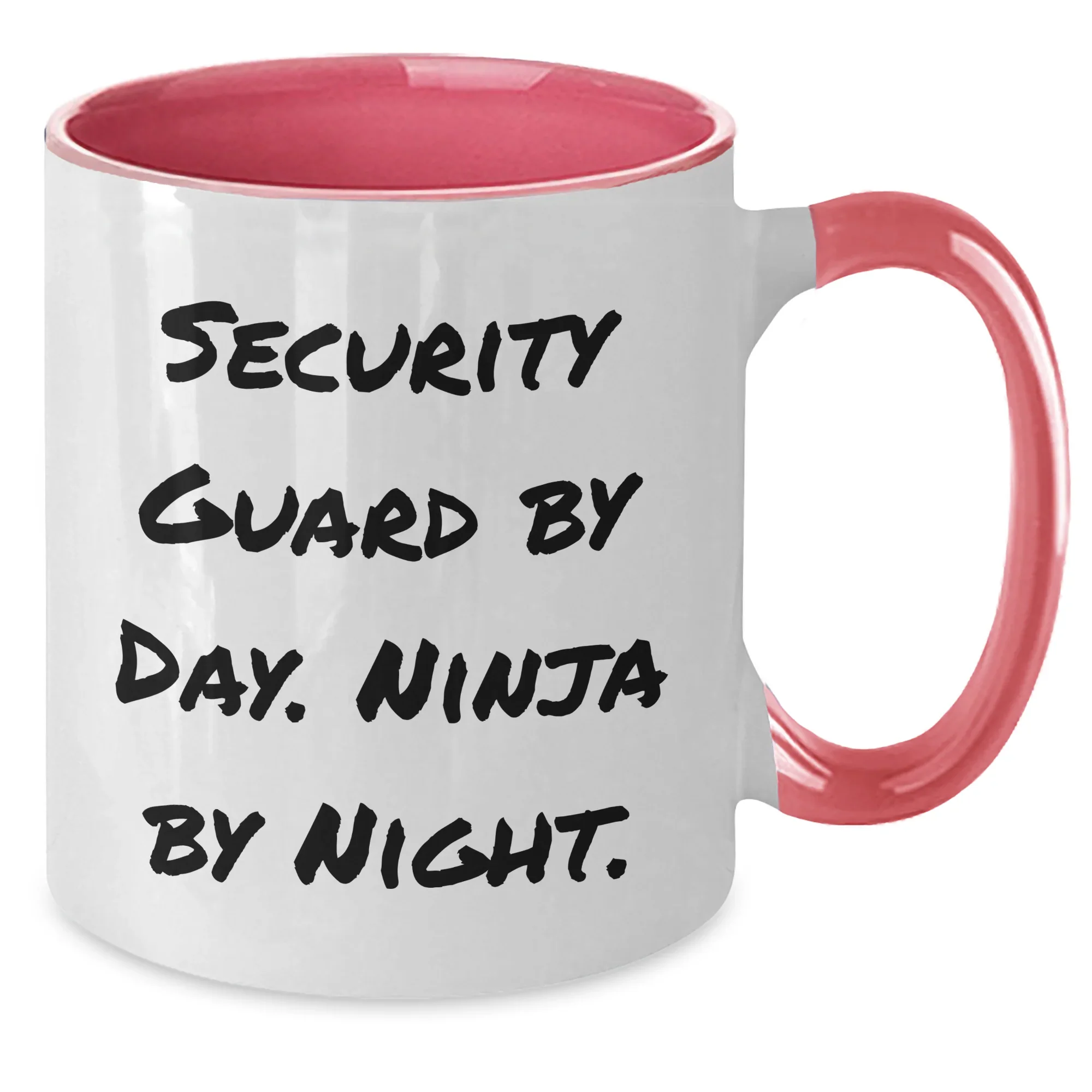Security Guard By Day Ninja By Night Funny Two Tone Coffee Mugs Gifts for Men from Coworkers - Unique Graduation Gifts for Security Guards