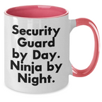 Security Guard By Day Funny Two Tone Coffee Mugs Gifts from Men to Security Guard Graduation Unique