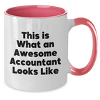 Funny Accountant Gifts from Friends - This Is What An Awesome Accountant Looks Like, Two Tone Coffee Mug for Dad's Special Day, Gifts for Accountant