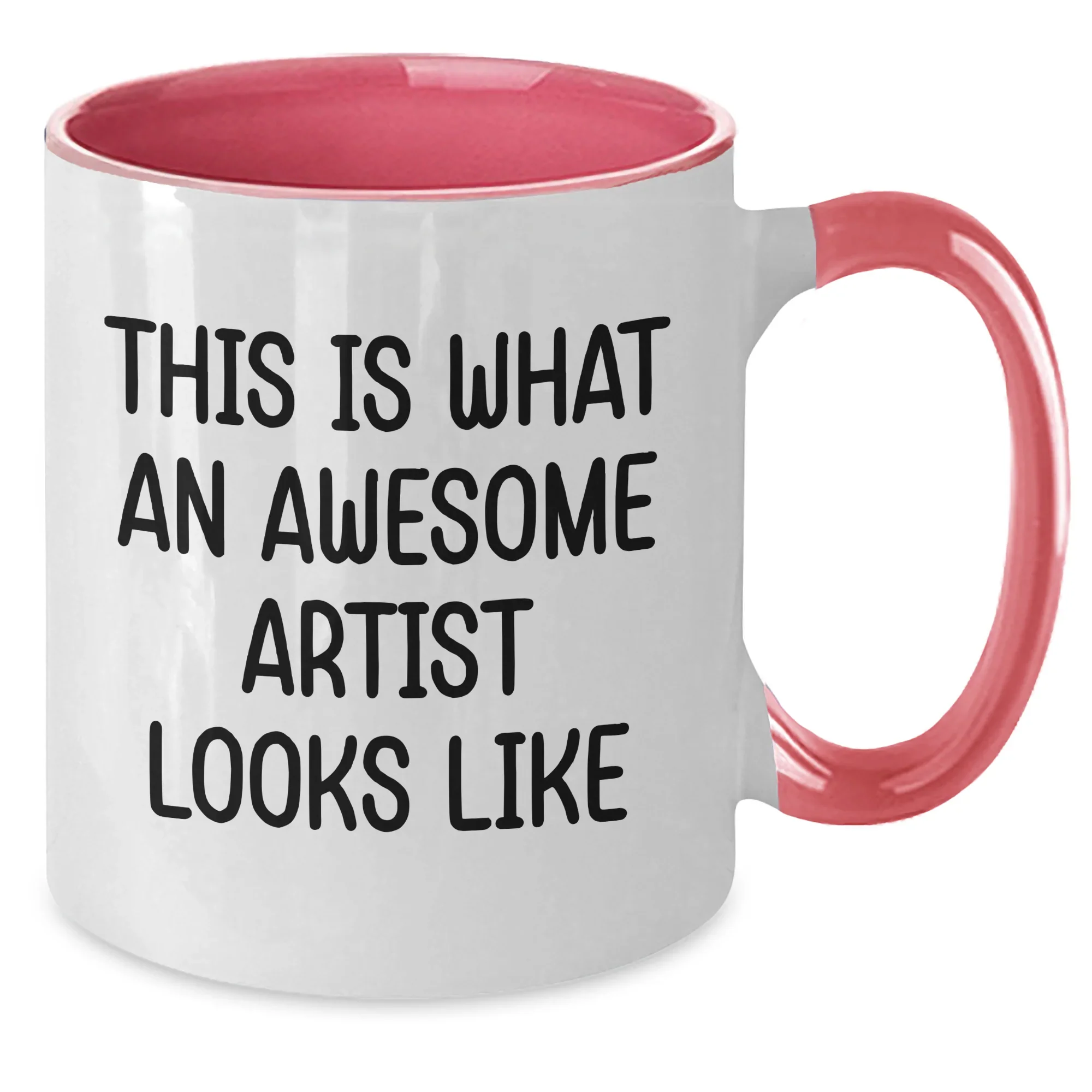 Funny Artist Gifts, Two Tone Coffee Mug, 'This Is What An Awesome Artist Looks Like' Quote, Gifts from Family for Artist, Unique Father's Day Unique Gifts
