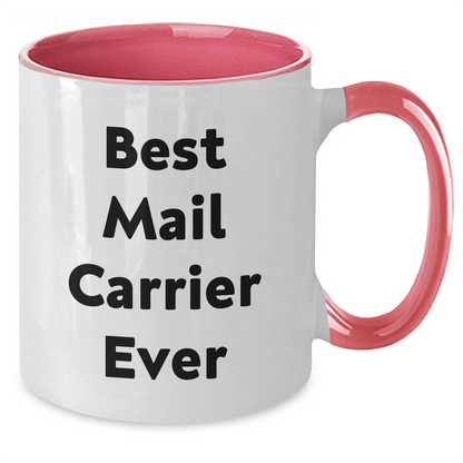 Funny Mail Carrier Gifts, Best Mail Carrier Ever, Two Tone Coffee Mugs for Her, Gifts from Family, Unique Presents for Mail Carrier Women on Mother's Day - Additional