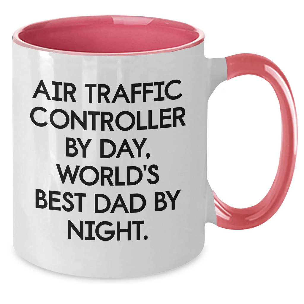 Funny Air Traffic Controller Gifts from Mom to Air Traffic Controller By Day, World's Best Dad By Night. Graduation Unique Gifts for Men