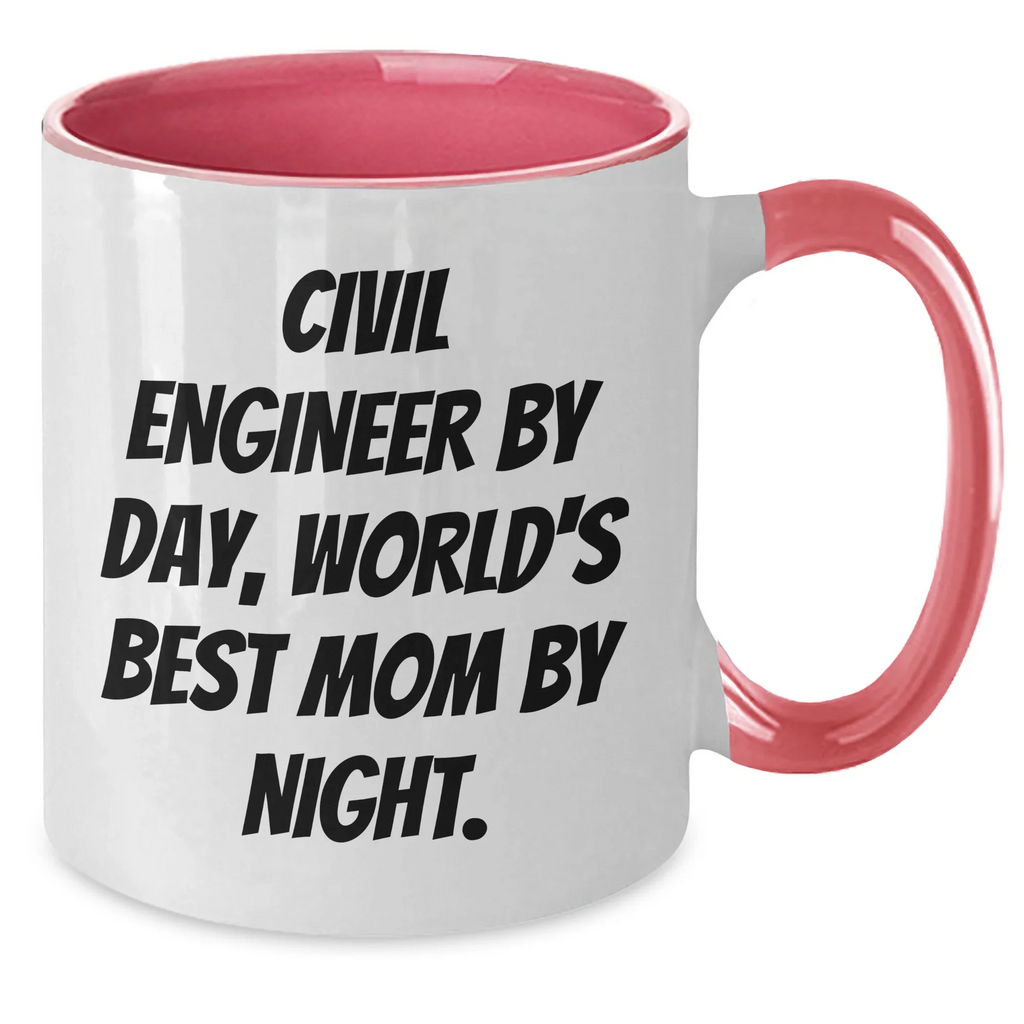 Civil Engineer by Day, World's Best Mom by Night Funny Graduation Gifts from Mom to Civil Engineer