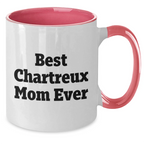 Funny Chartreux Cat Gifts for Men, Best Chartreux Mom Ever Two Tone Coffee Mug, Father's Day Unique Gifts from Mom, Gifts for Dad, Chartreux Cat Enthusiasts